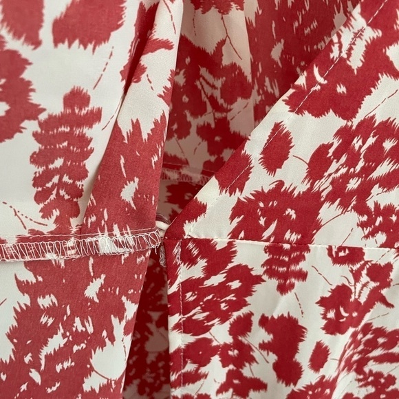 Lush Floral Wrap Maxi MIDI Dress short sleeve small - Picture 5 of 11